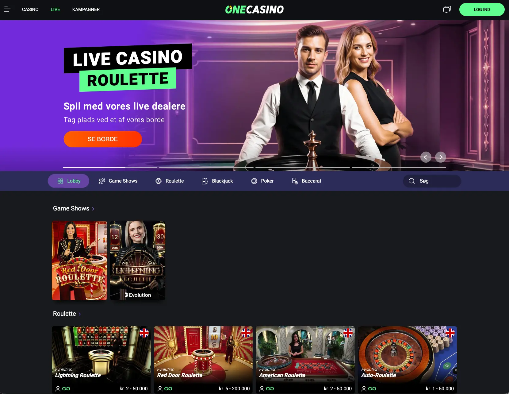 Live Casino roulette one casino 