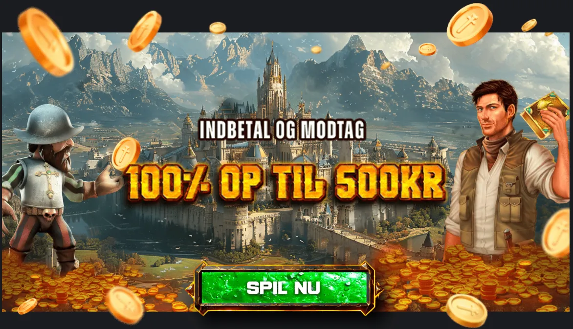 Knightslots casino bonus 100% op til 500 kr med indbetaling og spil nu knap