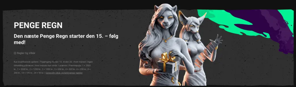 Betinia belønningssystem – løs forskellige udfordringer og saml Betinia Points for at låse op for bonusser og ekstra belønninger.